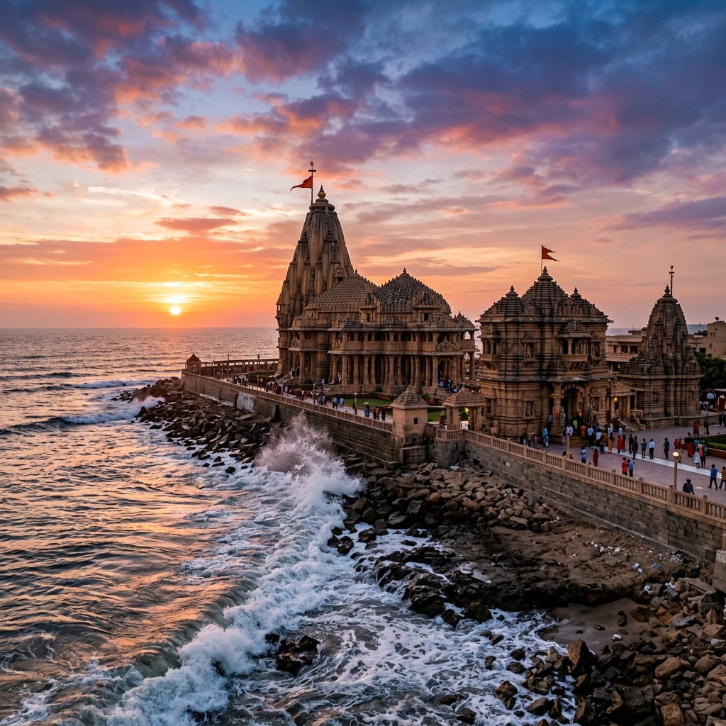 Majestic Somnath Temple by the Arabian Sea